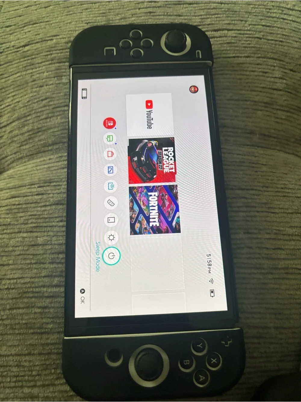 Nintendo Switch with White Joy‑Con Controllers